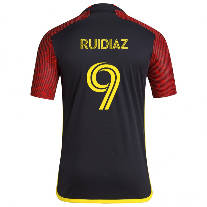 Dětské Raúl Ruidíaz #9 Červená Černá Daleko Hráčské Dresy 2024/25 Dres