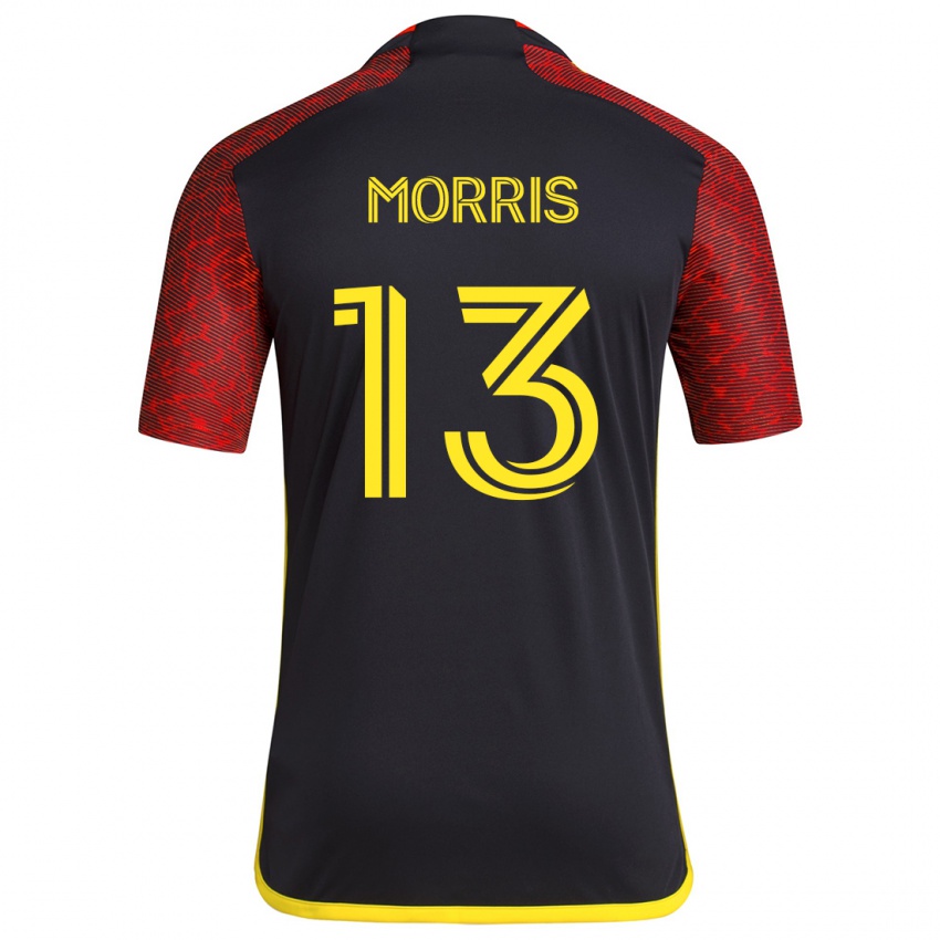 Dětské Jordan Morris #13 Červená Černá Daleko Hráčské Dresy 2024/25 Dres