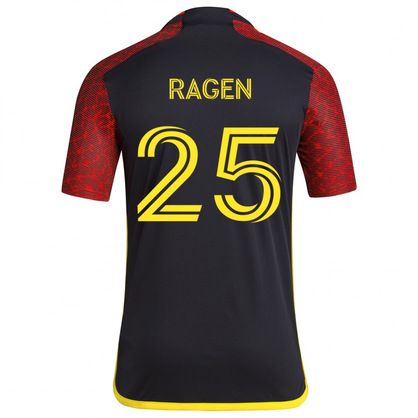 Dětské Jackson Ragen #25 Červená Černá Daleko Hráčské Dresy 2024/25 Dres