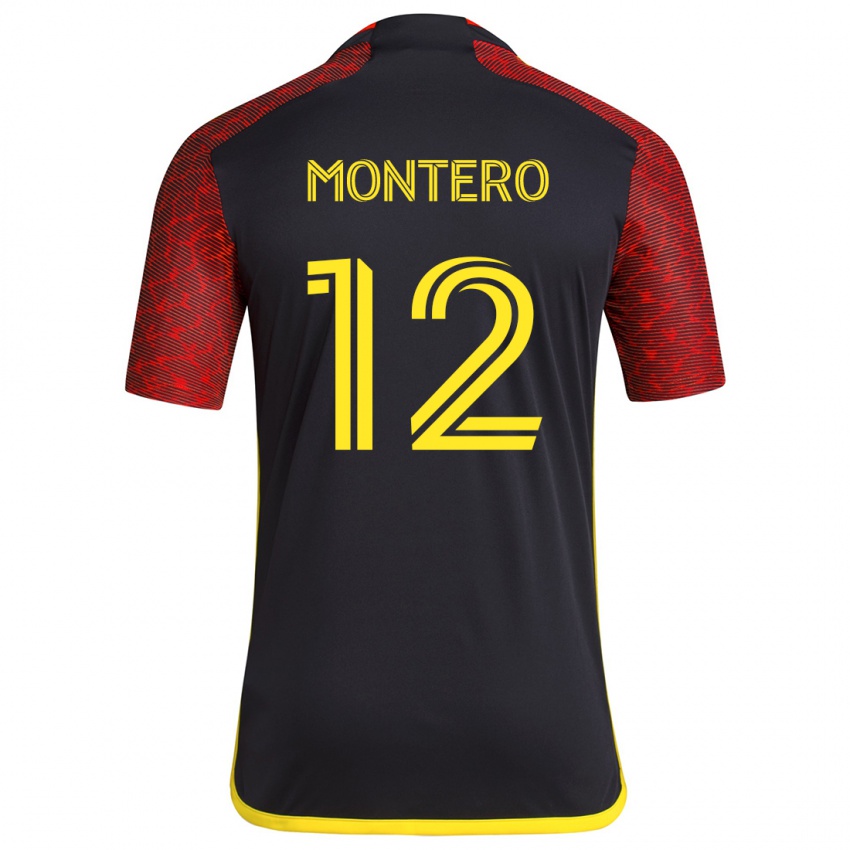 Dětské Fredy Montero #12 Červená Černá Daleko Hráčské Dresy 2024/25 Dres