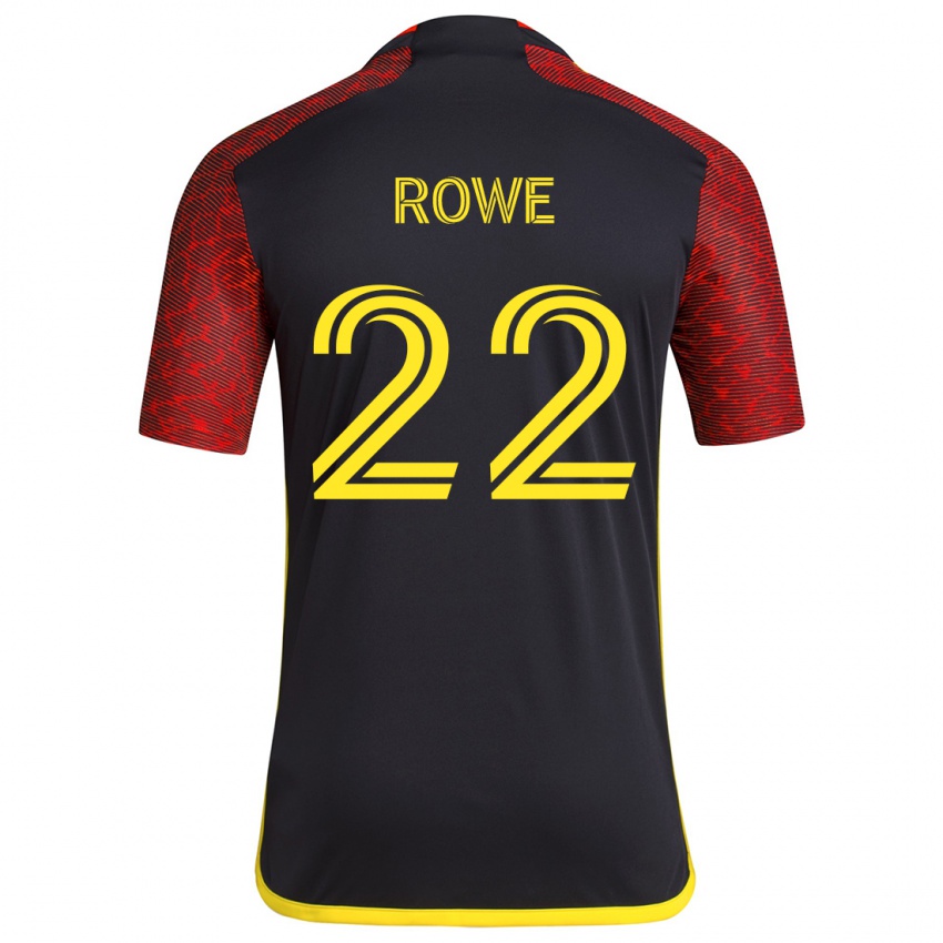 Dětské Kelyn Rowe #22 Červená Černá Daleko Hráčské Dresy 2024/25 Dres