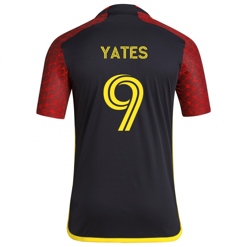 Dětské Summer Yates #9 Červená Černá Daleko Hráčské Dresy 2024/25 Dres