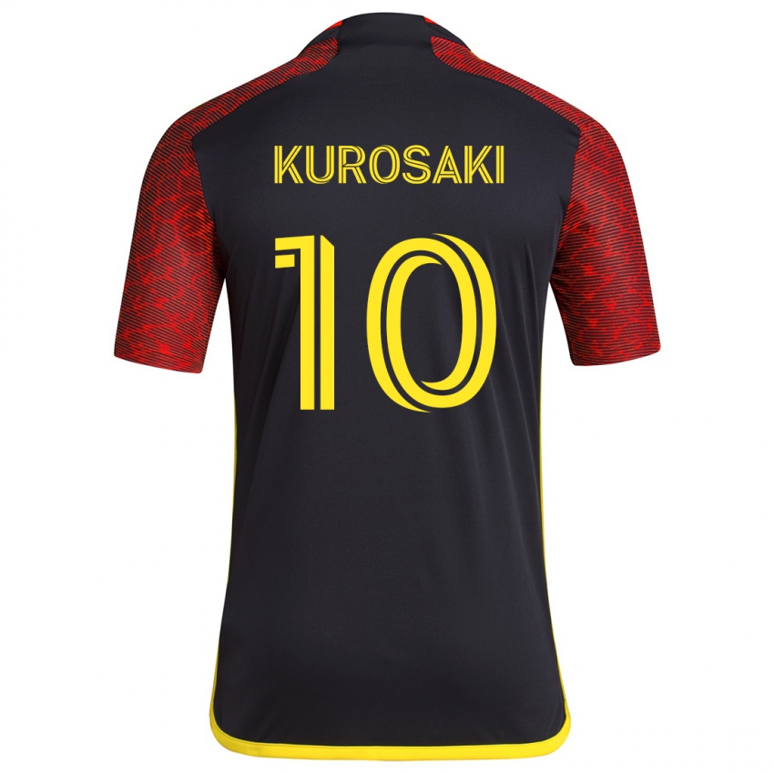 Dětské Yuuka Kurosaki #10 Červená Černá Daleko Hráčské Dresy 2024/25 Dres