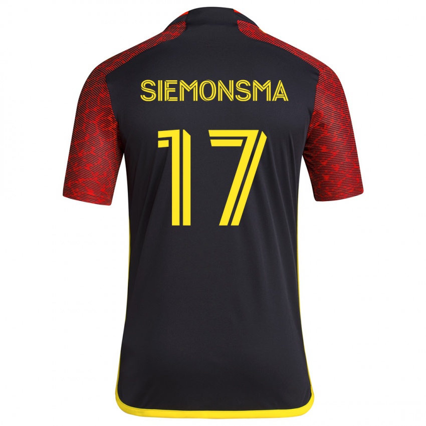 Dětské Sianna Siemonsma #17 Červená Černá Daleko Hráčské Dresy 2024/25 Dres