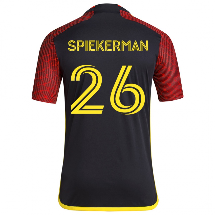 Dětské Stephanie Spiekerman #26 Červená Černá Daleko Hráčské Dresy 2024/25 Dres