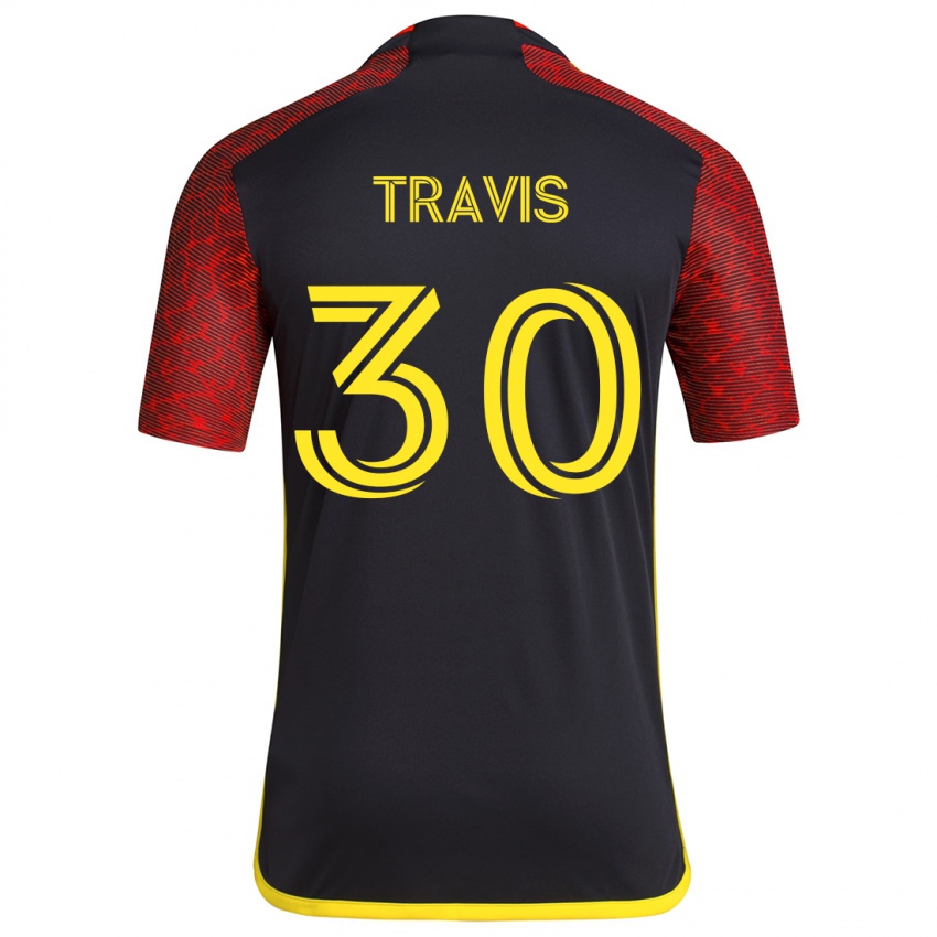 Dětské Riley Travis #30 Červená Černá Daleko Hráčské Dresy 2024/25 Dres