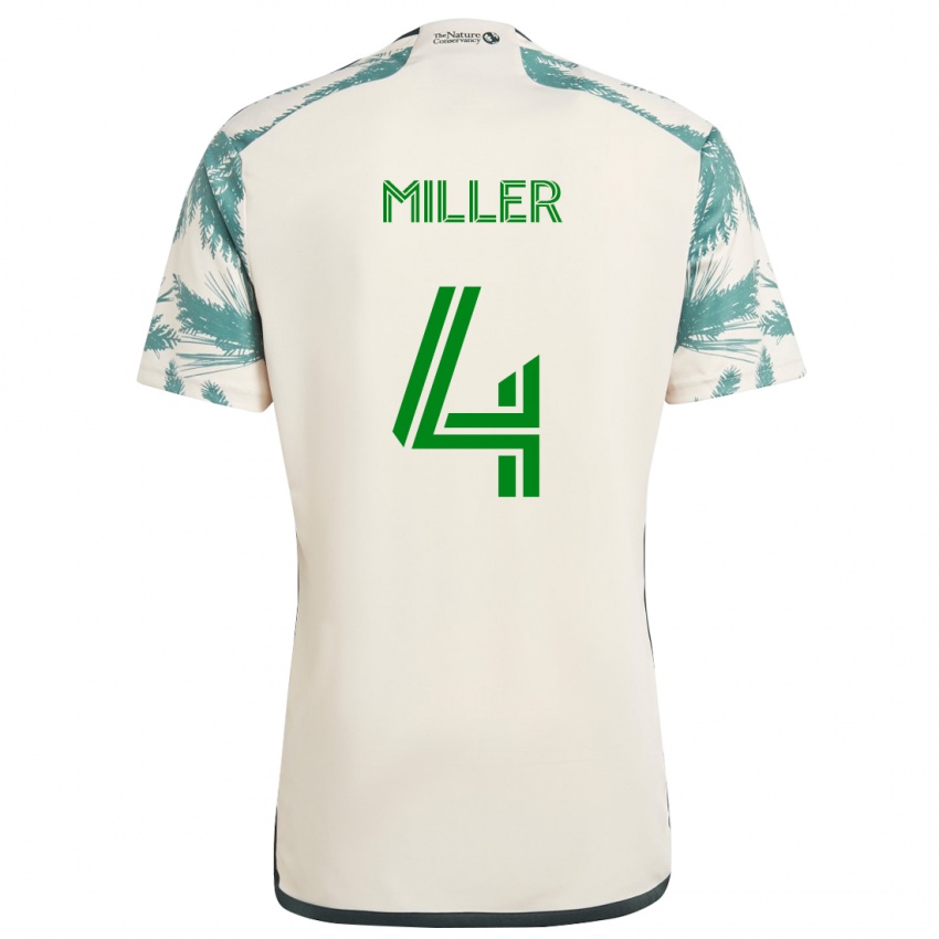 Dětské Kamal Miller #4 Béžová Hnědá Daleko Hráčské Dresy 2024/25 Dres