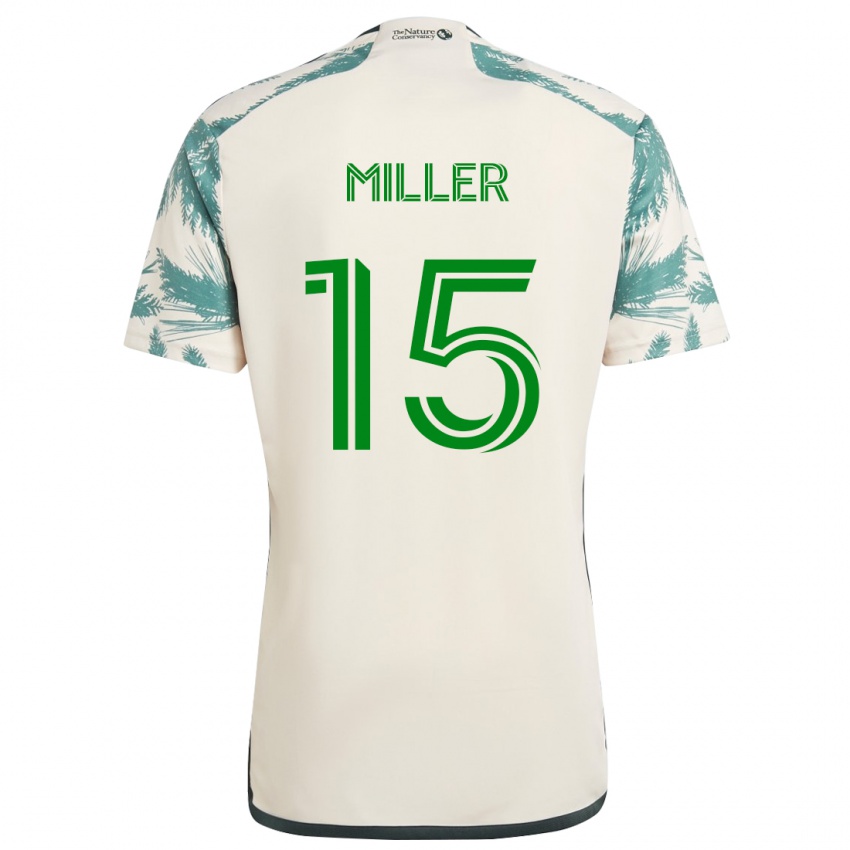 Dětské Eric Miller #15 Béžová Hnědá Daleko Hráčské Dresy 2024/25 Dres