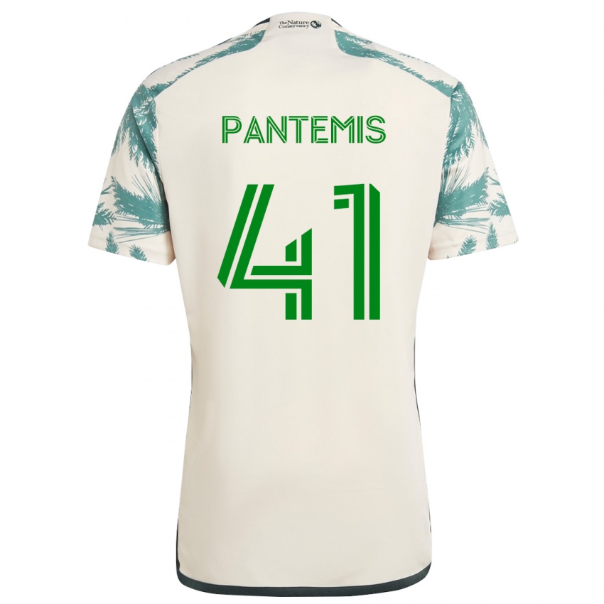 Dětské James Pantemis #41 Béžová Hnědá Daleko Hráčské Dresy 2024/25 Dres