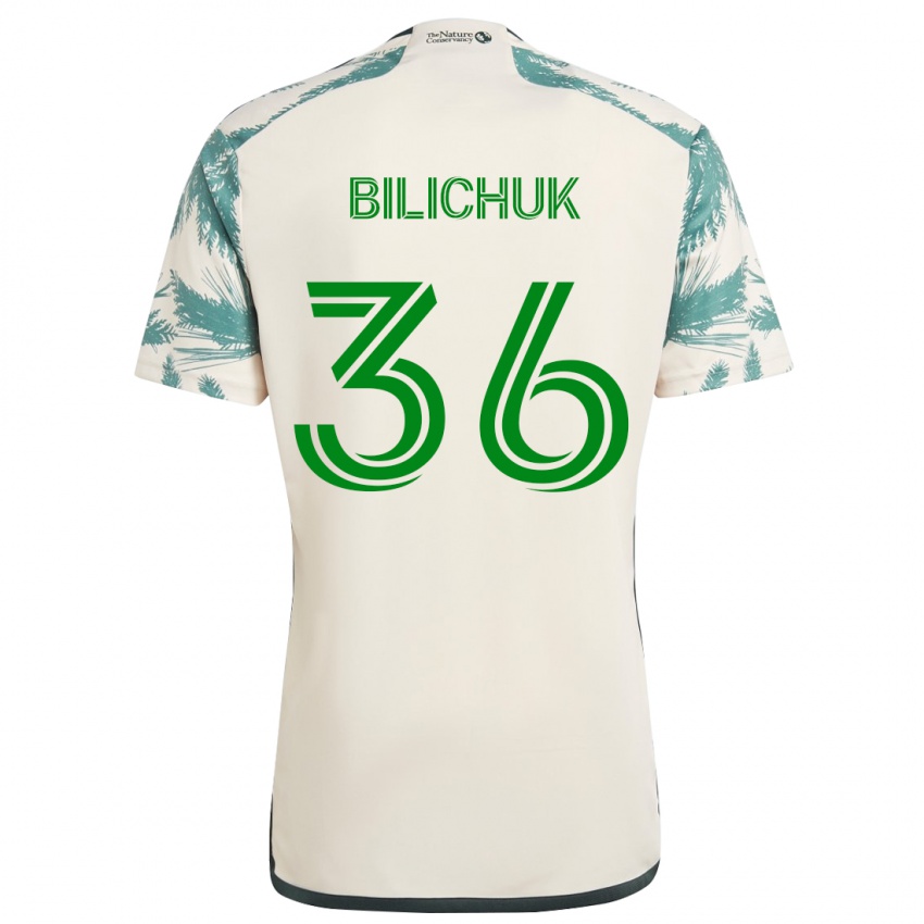 Dětské Ryan Bilichuk #36 Béžová Hnědá Daleko Hráčské Dresy 2024/25 Dres