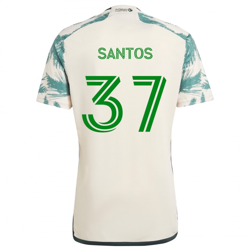 Dětské Noah Santos #37 Béžová Hnědá Daleko Hráčské Dresy 2024/25 Dres