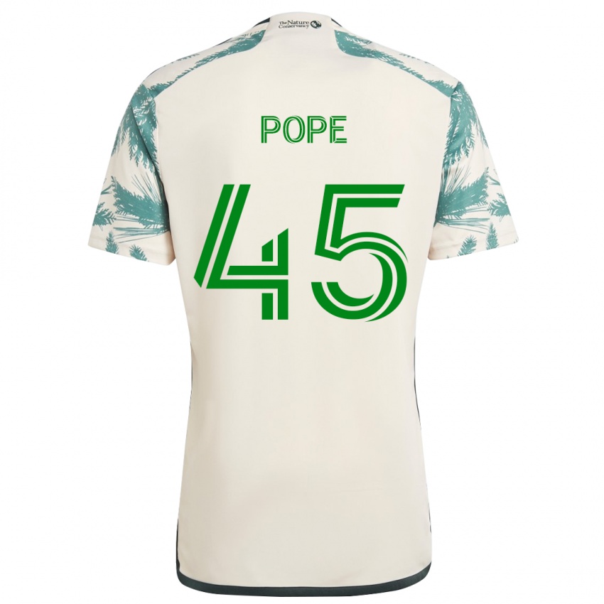 Dětské Blake Pope #45 Béžová Hnědá Daleko Hráčské Dresy 2024/25 Dres