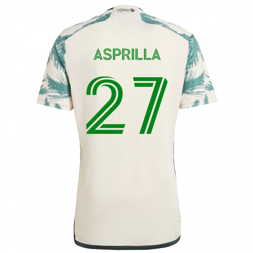 Dětské Dairon Asprilla #27 Béžová Hnědá Daleko Hráčské Dresy 2024/25 Dres