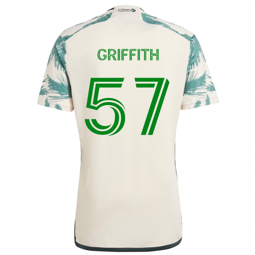 Dětské Víctor Griffith #57 Béžová Hnědá Daleko Hráčské Dresy 2024/25 Dres