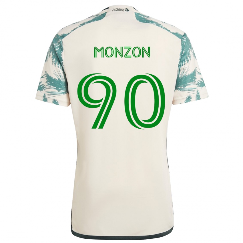 Dětské Florián Monzón #90 Béžová Hnědá Daleko Hráčské Dresy 2024/25 Dres