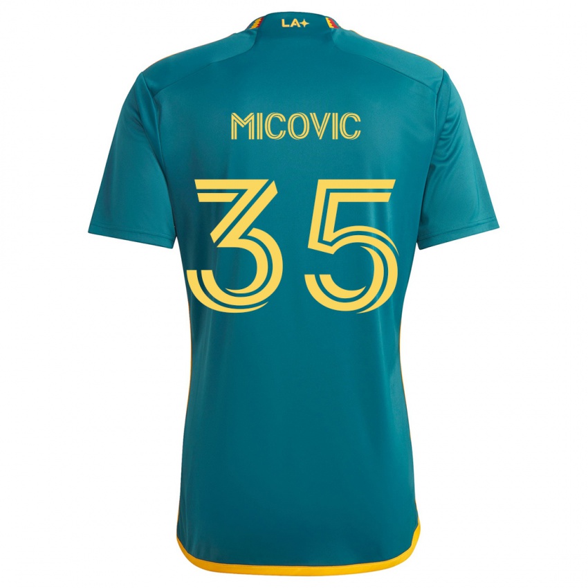 Dětské Novak Micovic #35 Zelená Žlutá Daleko Hráčské Dresy 2024/25 Dres