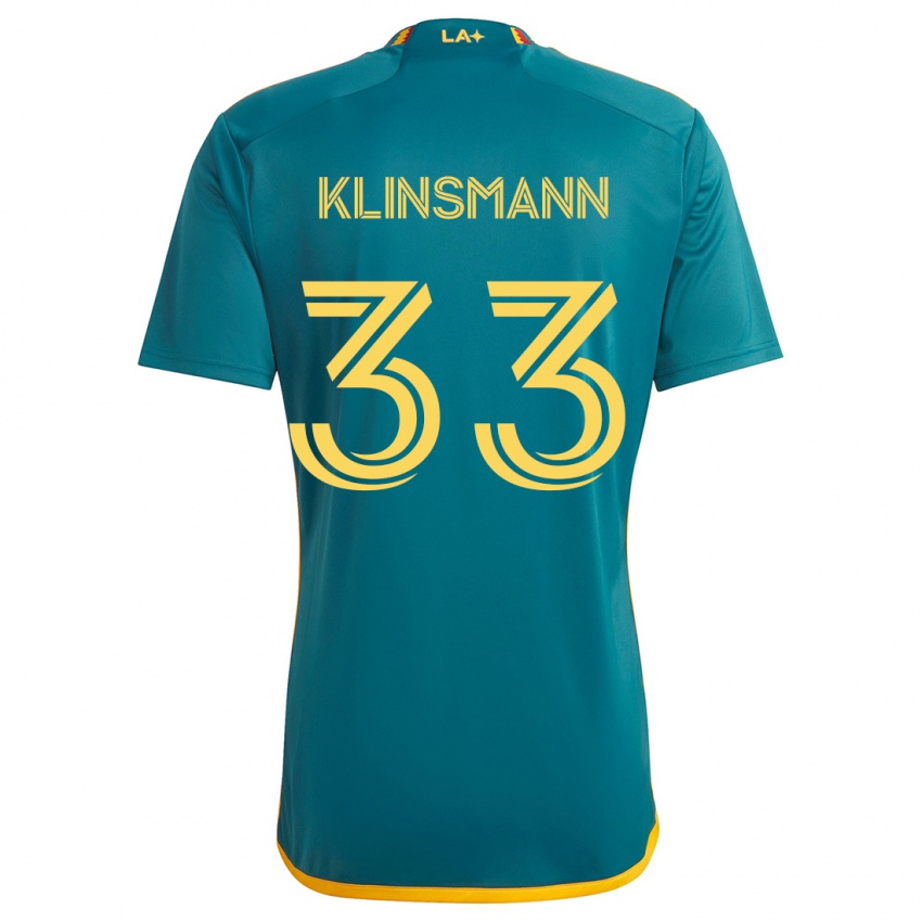 Dětské Jonathan Klinsmann #33 Zelená Žlutá Daleko Hráčské Dresy 2024/25 Dres