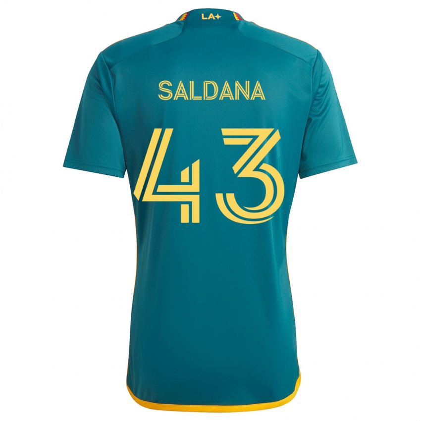 Dětské Adam Saldaña #43 Zelená Žlutá Daleko Hráčské Dresy 2024/25 Dres