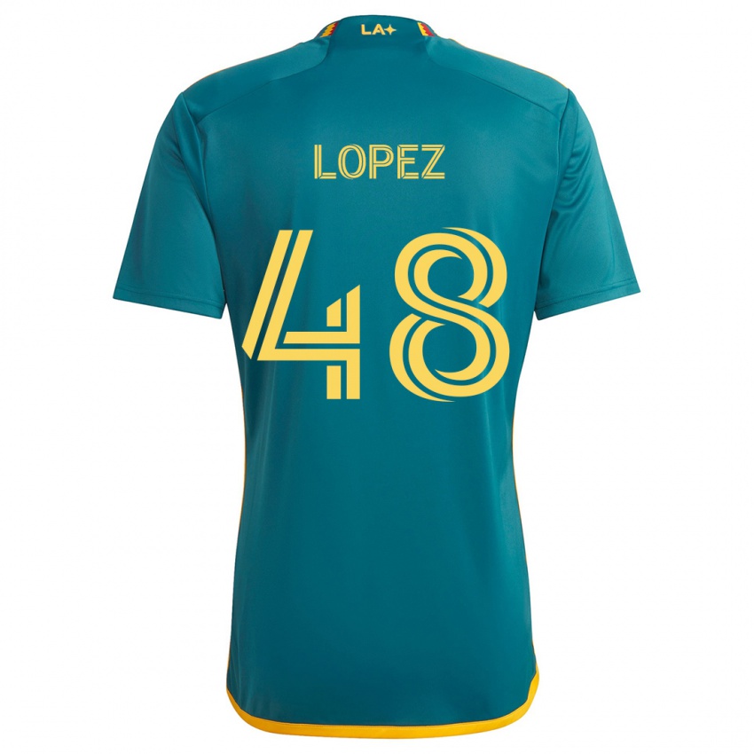 Dětské Diego López #48 Zelená Žlutá Daleko Hráčské Dresy 2024/25 Dres