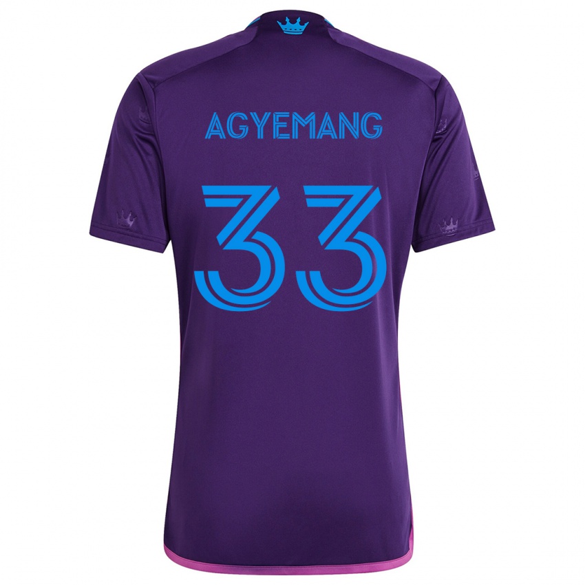 Dětské Patrick Agyemang #33 Fialová Modrá Daleko Hráčské Dresy 2024/25 Dres