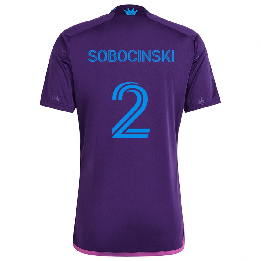 Dětské Jan Sobocinski #2 Fialová Modrá Daleko Hráčské Dresy 2024/25 Dres