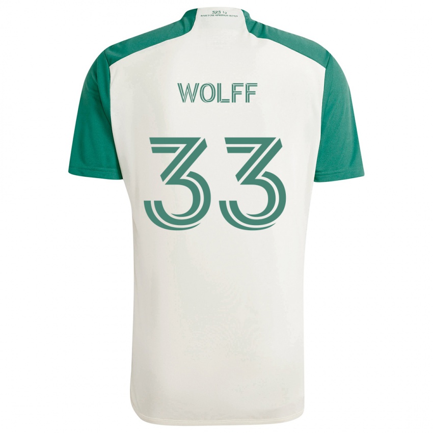 Dětské Owen Wolff #33 Žluté Barvy Zelená Daleko Hráčské Dresy 2024/25 Dres