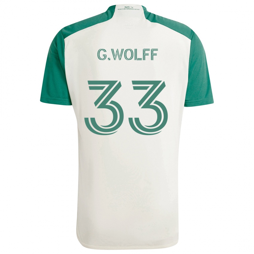 Dětské Gavin Wolff #33 Žluté Barvy Zelená Daleko Hráčské Dresy 2024/25 Dres