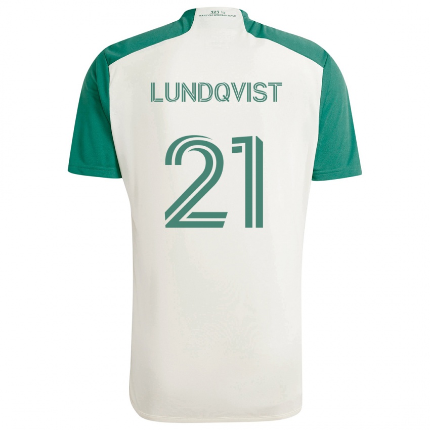 Dětské Adam Lundqvist #21 Žluté Barvy Zelená Daleko Hráčské Dresy 2024/25 Dres