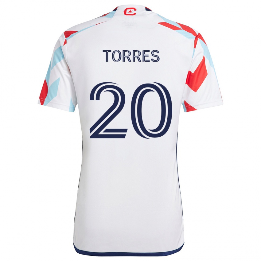 Dětské Jairo Torres #20 Bílá Červená Modrá Daleko Hráčské Dresy 2024/25 Dres