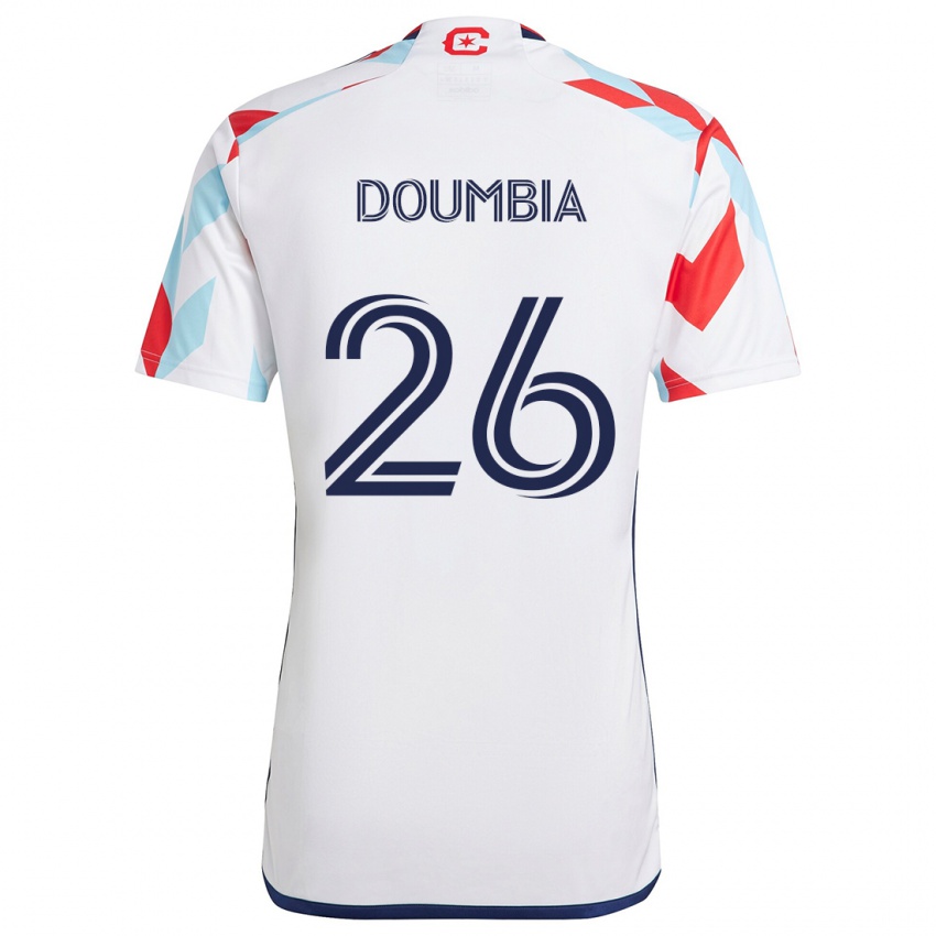 Dětské Ousmane Doumbia #26 Bílá Červená Modrá Daleko Hráčské Dresy 2024/25 Dres