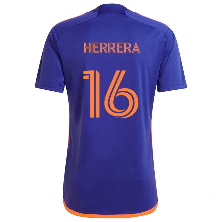 Dětské Hector Herrera #16 Fialová Oranžová Daleko Hráčské Dresy 2024/25 Dres