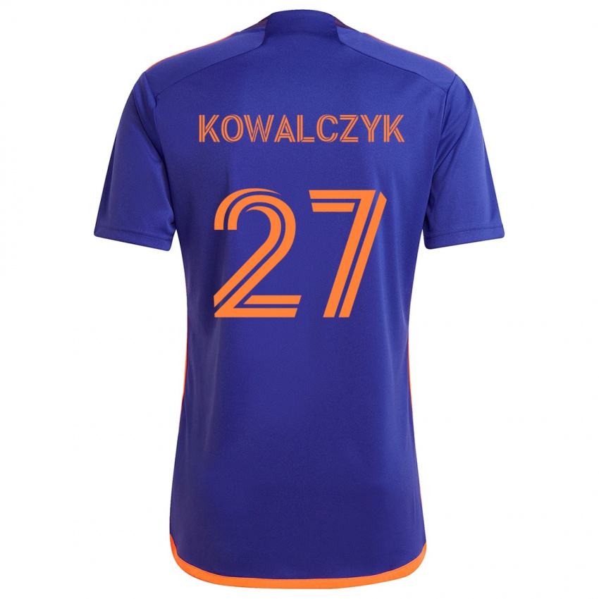 Dětské Sebastian Kowalczyk #27 Fialová Oranžová Daleko Hráčské Dresy 2024/25 Dres