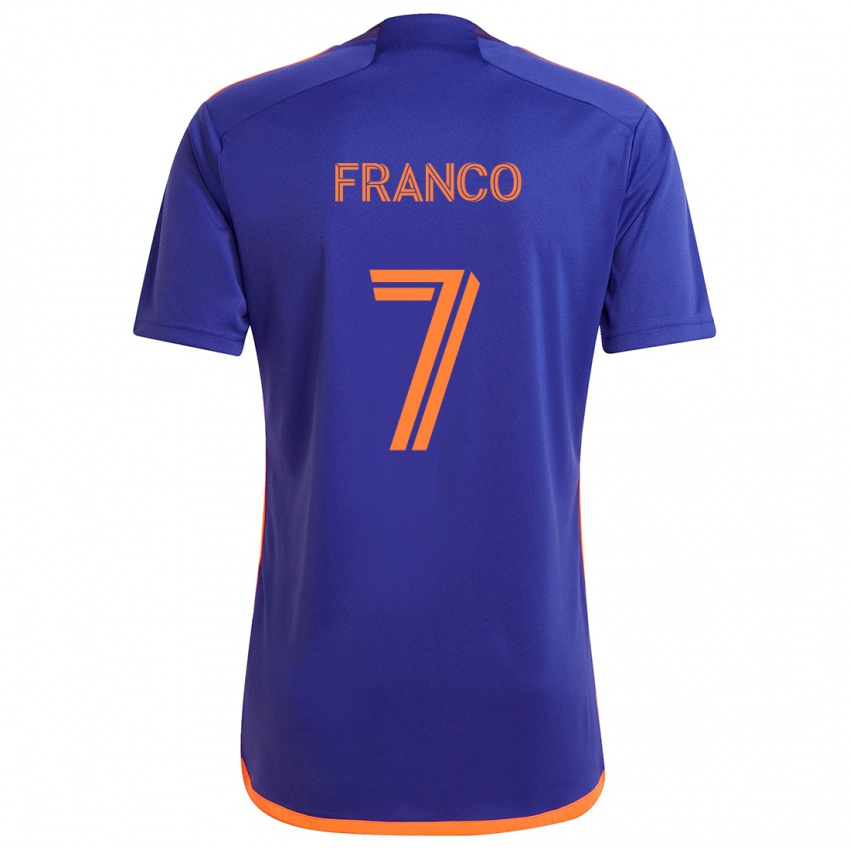 Dětské Iván Franco #7 Fialová Oranžová Daleko Hráčské Dresy 2024/25 Dres