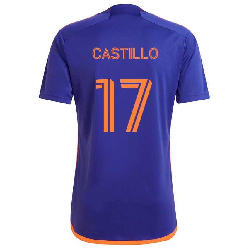 Dětské Joyner Castillo #17 Fialová Oranžová Daleko Hráčské Dresy 2024/25 Dres