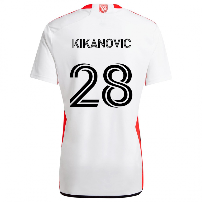 Dětské Benjamin Kikanovic #28 Bílá Červená Daleko Hráčské Dresy 2024/25 Dres