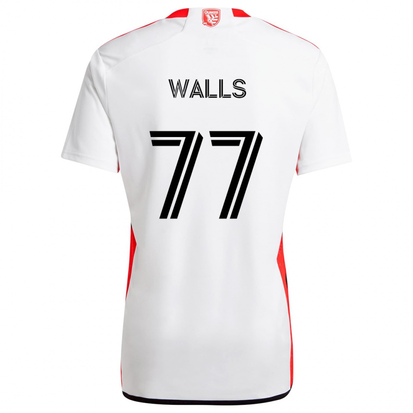 Dětské Casey Walls #77 Bílá Červená Daleko Hráčské Dresy 2024/25 Dres