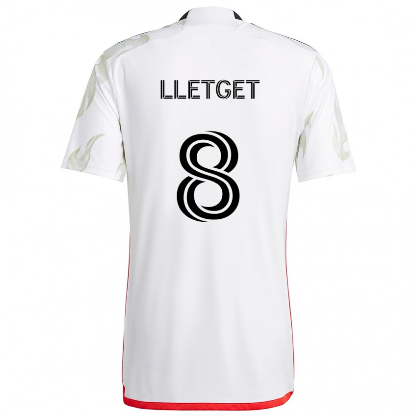 Dětské Sebastian Lletget #8 Bílá Červená Černá Daleko Hráčské Dresy 2024/25 Dres