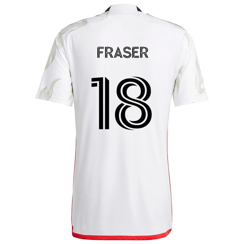 Dětské Liam Fraser #18 Bílá Červená Černá Daleko Hráčské Dresy 2024/25 Dres