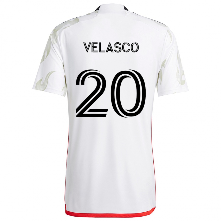 Dětské Alan Velasco #20 Bílá Červená Černá Daleko Hráčské Dresy 2024/25 Dres