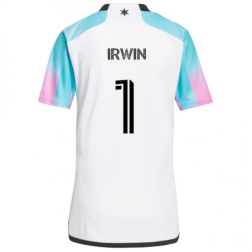 Dětské Clint Irwin #1 Bílá Modrá Černá Daleko Hráčské Dresy 2024/25 Dres