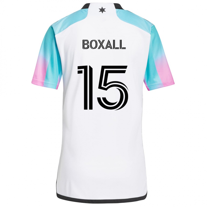 Dětské Michael Boxall #15 Bílá Modrá Černá Daleko Hráčské Dresy 2024/25 Dres