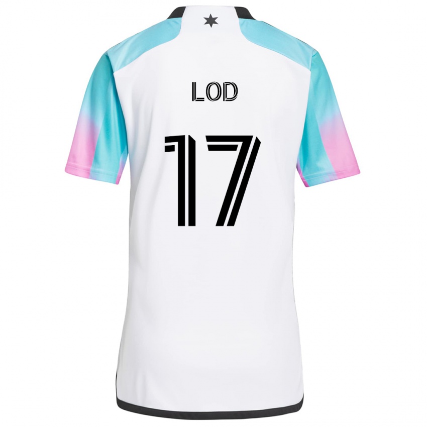 Dětské Robin Lod #17 Bílá Modrá Černá Daleko Hráčské Dresy 2024/25 Dres