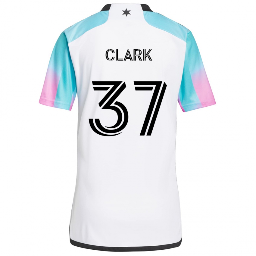 Dětské Caden Clark #37 Bílá Modrá Černá Daleko Hráčské Dresy 2024/25 Dres