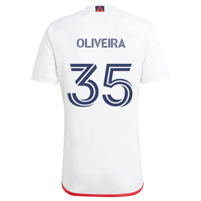 Dětské Cristiano Oliveira #35 Bílá Červená Daleko Hráčské Dresy 2024/25 Dres