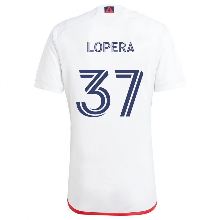 Dětské Steban Lopera #37 Bílá Červená Daleko Hráčské Dresy 2024/25 Dres