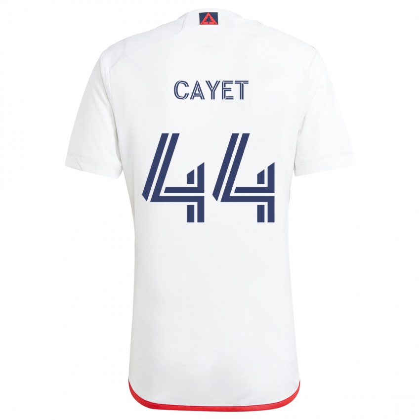 Dětské Pierre Cayet #44 Bílá Červená Daleko Hráčské Dresy 2024/25 Dres