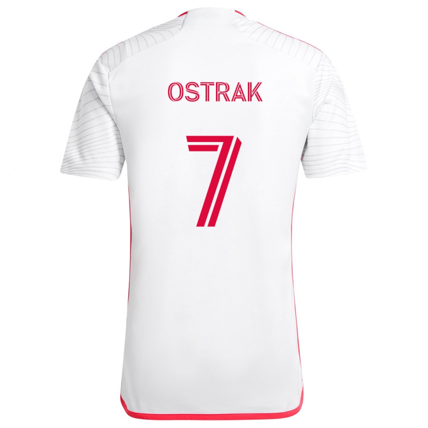 Dětské Tomás Ostrák #7 Bílá Červená Daleko Hráčské Dresy 2024/25 Dres