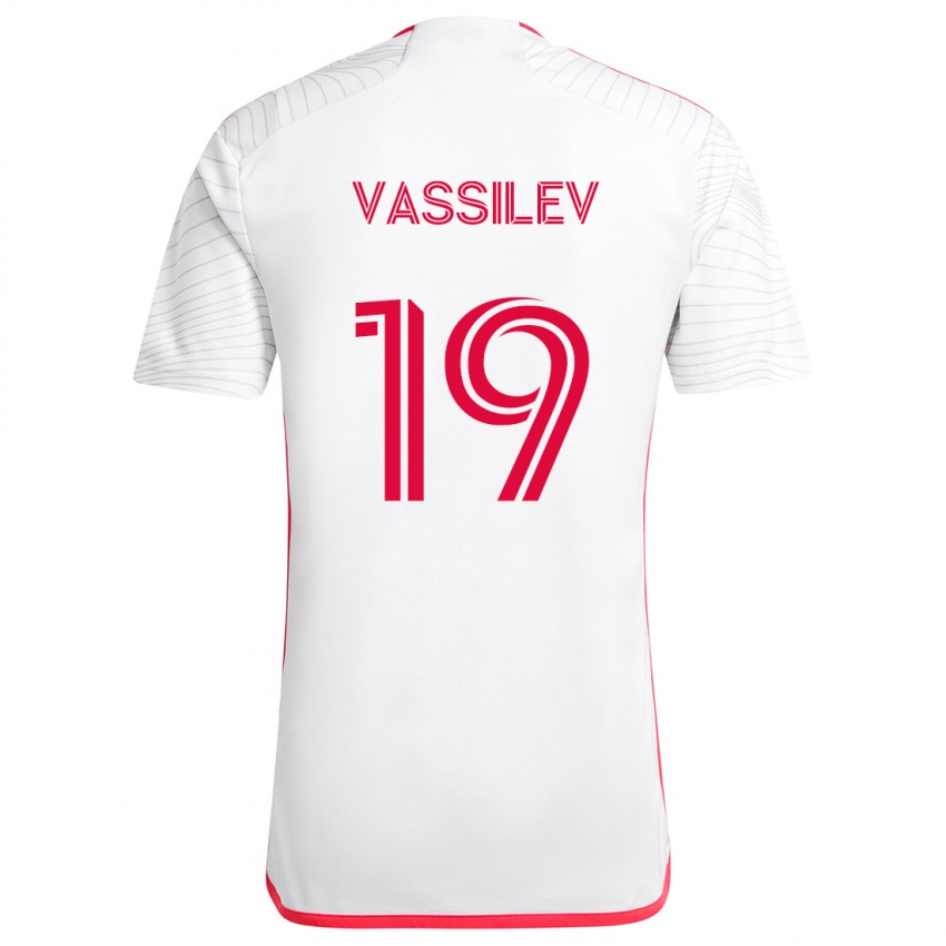 Dětské Indiana Vassilev #19 Bílá Červená Daleko Hráčské Dresy 2024/25 Dres