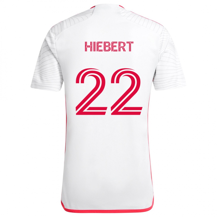 Dětské Kyle Hiebert #22 Bílá Červená Daleko Hráčské Dresy 2024/25 Dres