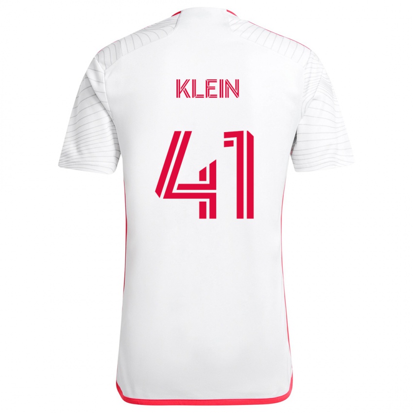 Dětské Johnny Klein #41 Bílá Červená Daleko Hráčské Dresy 2024/25 Dres